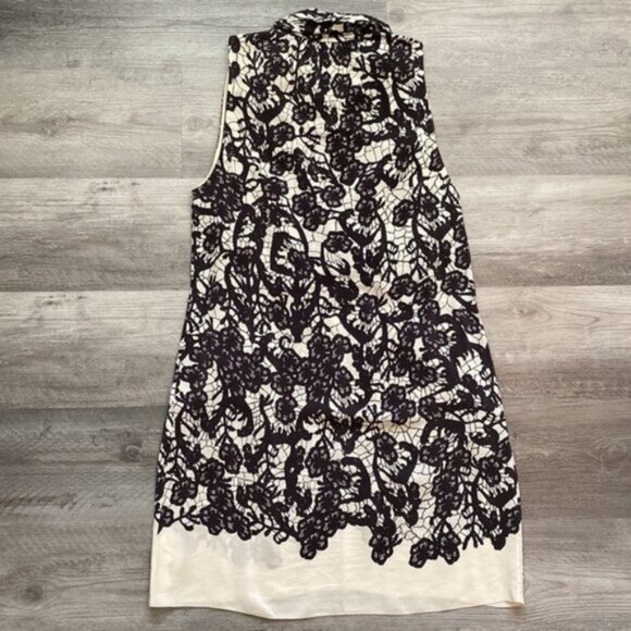 Wilfred Aritzia Silk V-Neck Surplice Dress Womens Medium Pockets Black White - Picture 2 of 13